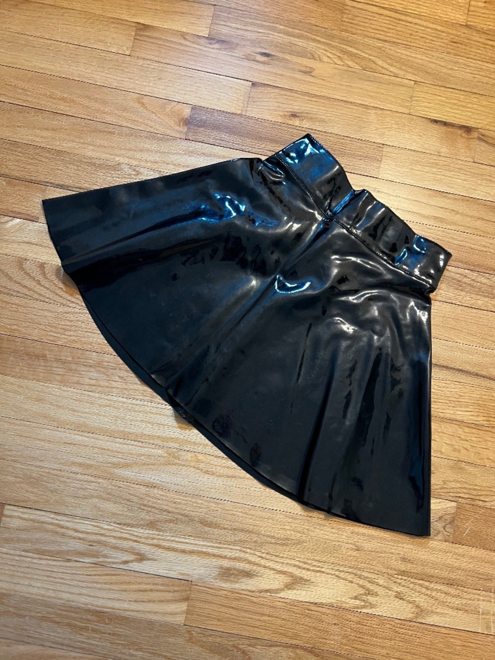 Daisy Corsets Black Vinyl Mini Skirt